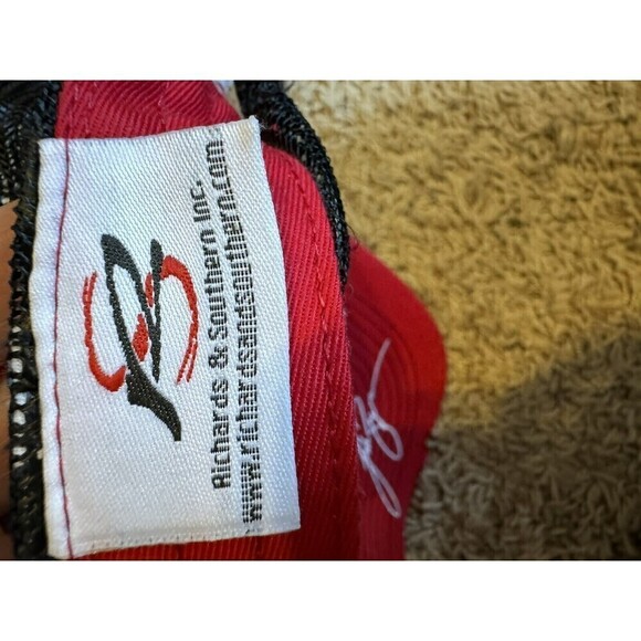 Luke Bryan Distressed Cap Hat Adjustable Strap Red Black Mesh Unisex Country - Picture 8 of 9